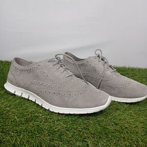 Cole haan zerogrand Womens size 8.5 shoes gray suede Oxford wingtip sneakers